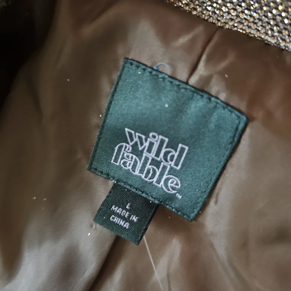 NWT Wild Fable Sparkly Gold New Years Eve Holiday Party Blazer Pants & Purse Set - Picture 3 of 15